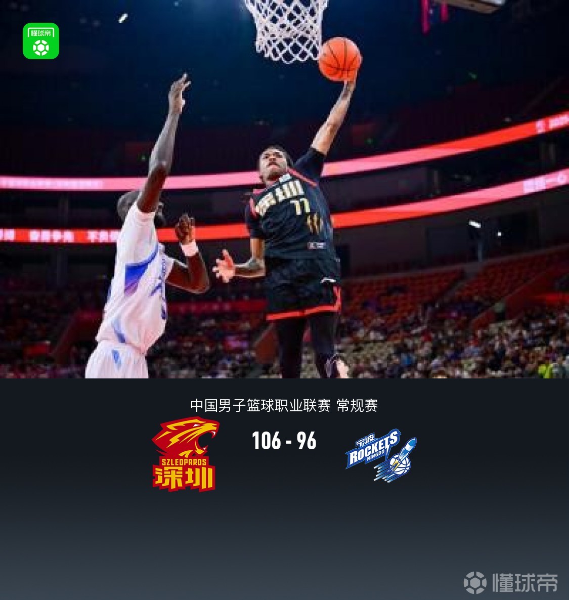 深圳106-96宁波豪取15连胜，贺希宁30+3+6，杰克逊空砍34分