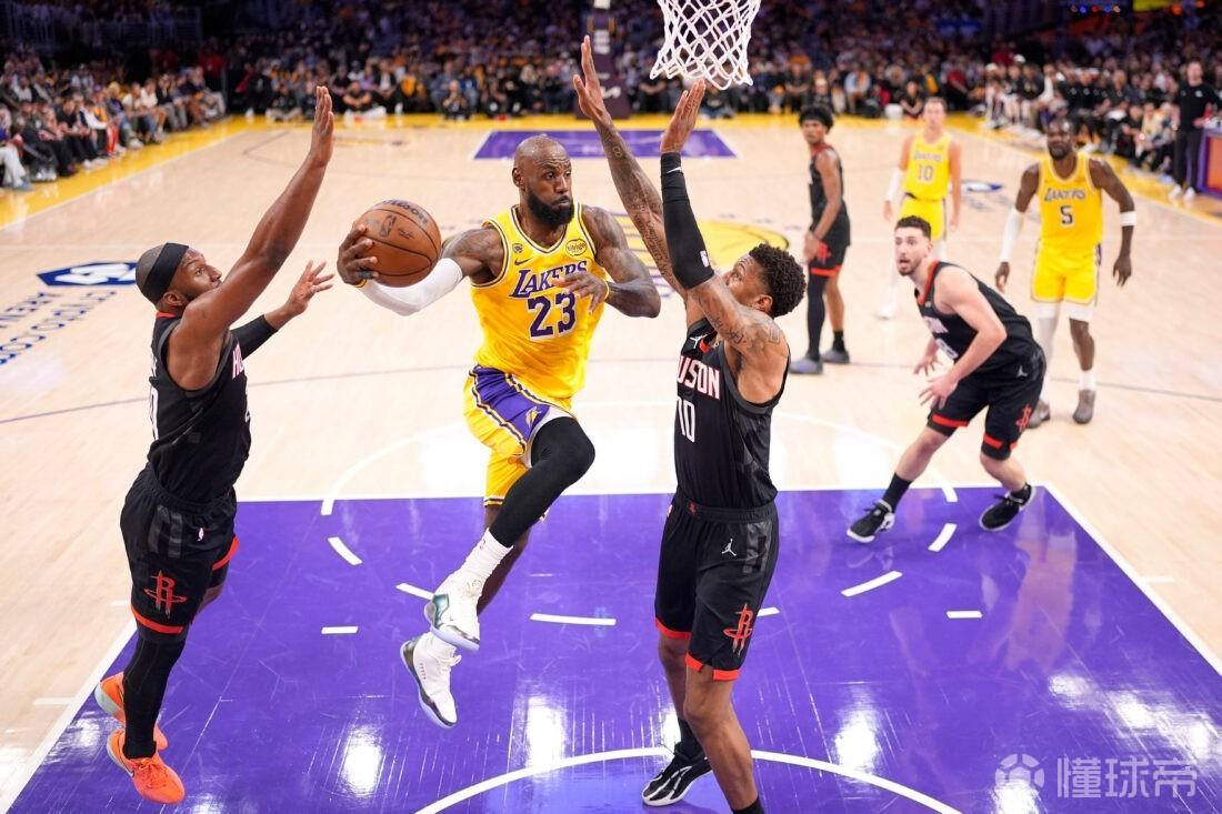 ESPN预测火湖大战G2胜率：湖人50.8%，火箭49.2%